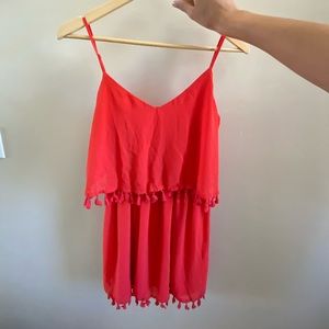 women’s red/orange dress